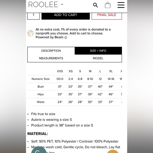 NWT SALT by ROOLEE Eleanor Sequin Faux Wrap Dress Sz Small - Picture 7 of 7